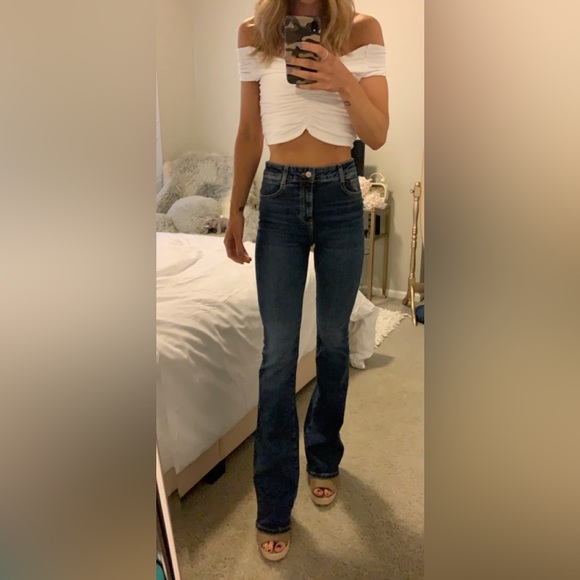 Zara Denim - ZARA high rise slim bootcut Jean - dark wash